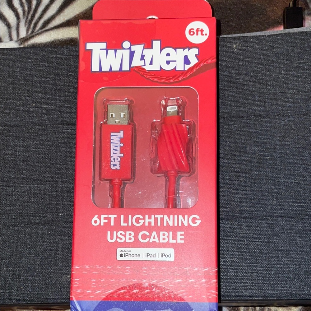 Twizzlers 6ft Lightning USB Cable - Red